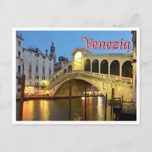 Italy - Venice - Rialto Bridge - Postcard
