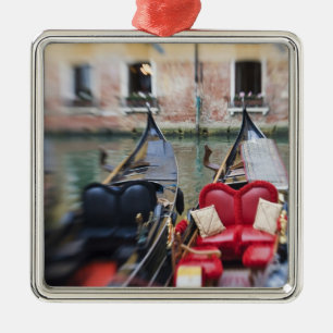 Italy, Venice, Selective Focus of Gondola in the 2 Metal Ornament