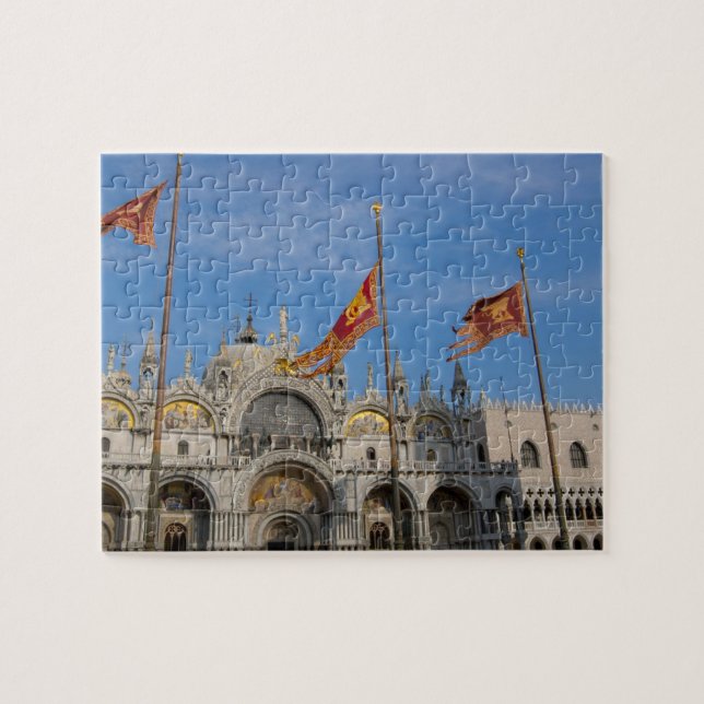 Italy, Venice, St. Mark's Basilica in St. Mark's Jigsaw Puzzle (Horizontal)