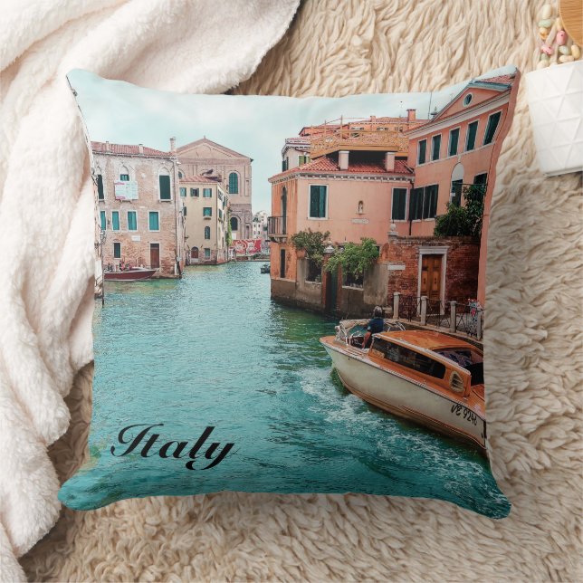 Italy Venice          Throw Pillow (Blanket)