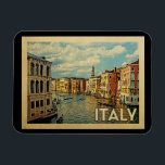 Italy Venice Vintage Travel Magnet<br><div class="desc">Italy Venice design in Vintage Travel style featuring a canal view with gondolas.</div>