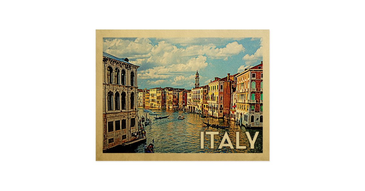 Italy Venice Vintage Travel Postcard | Zazzle.com