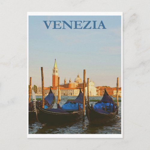 Italy Venice Vintage Travel Postcard