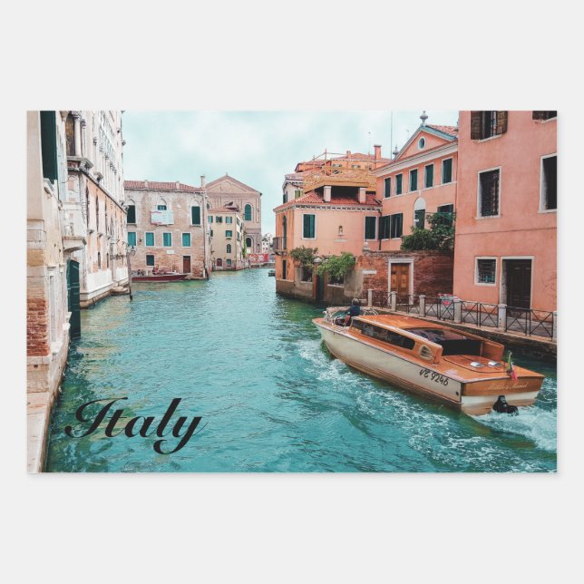 Italy Venice                      Wrapping Paper Sheets (Front)