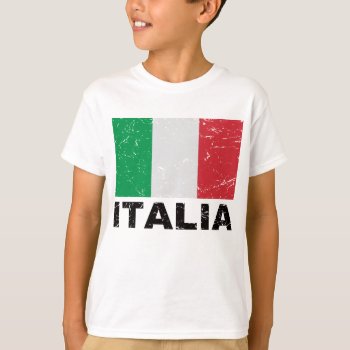 Italy Vintage Flag T-shirt by allworldtees at Zazzle