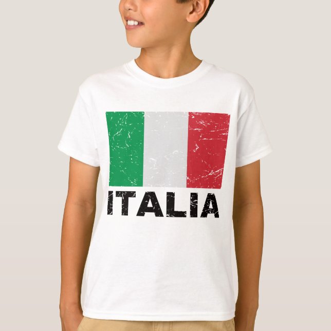 Italy Vintage Flag T-Shirt (Front)