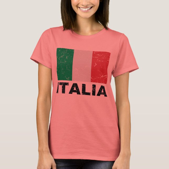 Italy Vintage Flag T-Shirt (Front)