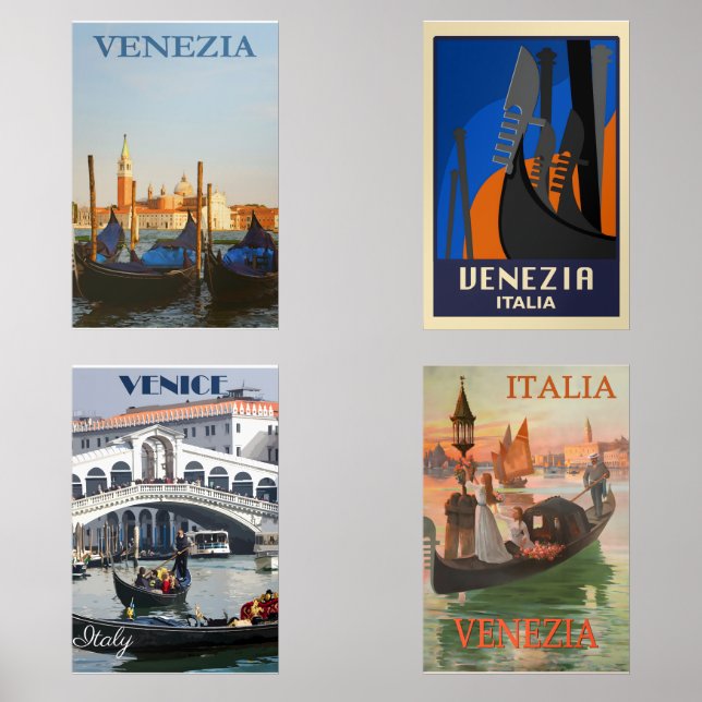 Italy vintage posters wall art sets (Front)