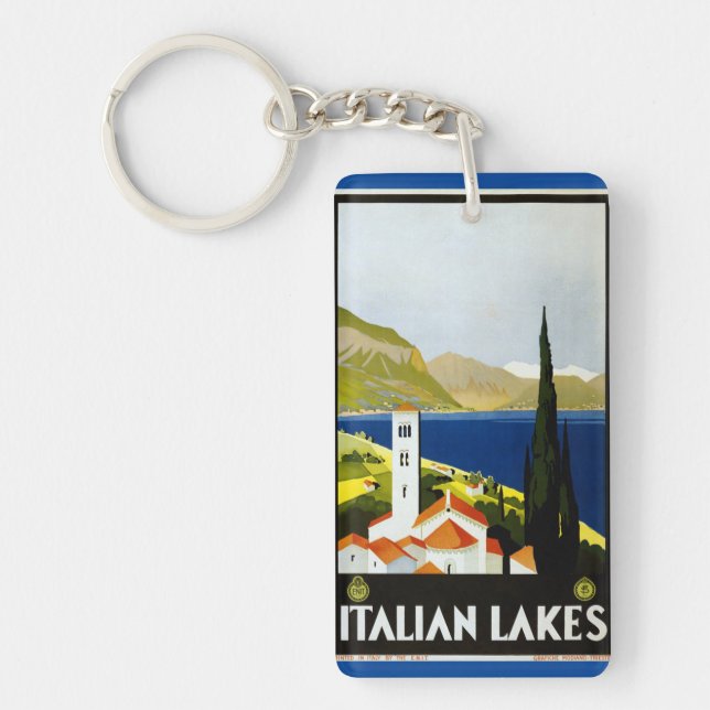 Italy vintage souvenirs keychain (Front)