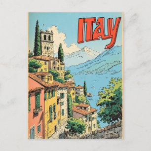 ITALY VINTAGE TRAVEL POSTCARD