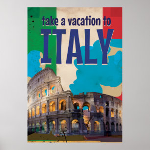 Italy Vintage Travel poster