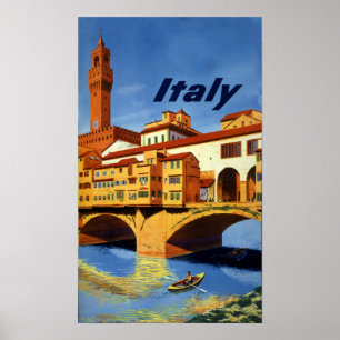 Italy, vintage travel poster