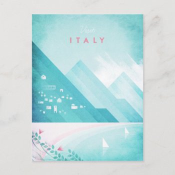 Italy Vintage Travel Poster - Art Postcard by VintagePosterCompany at Zazzle