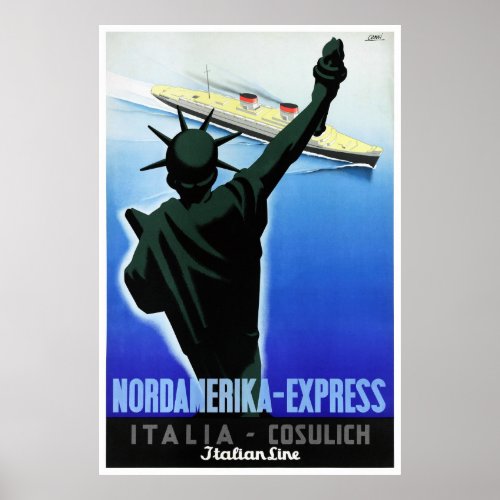 Italy Vintage Travel Poster Restored