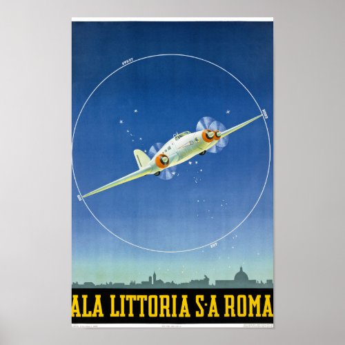 Italy Vintage Travel Poster Restored