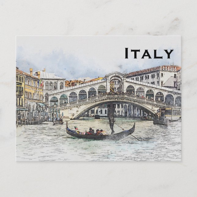 Italy Vintage Travel Tourism Add Postcard (Front)