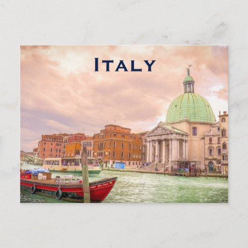 Italy Vintage Travel Tourism Add Postcard