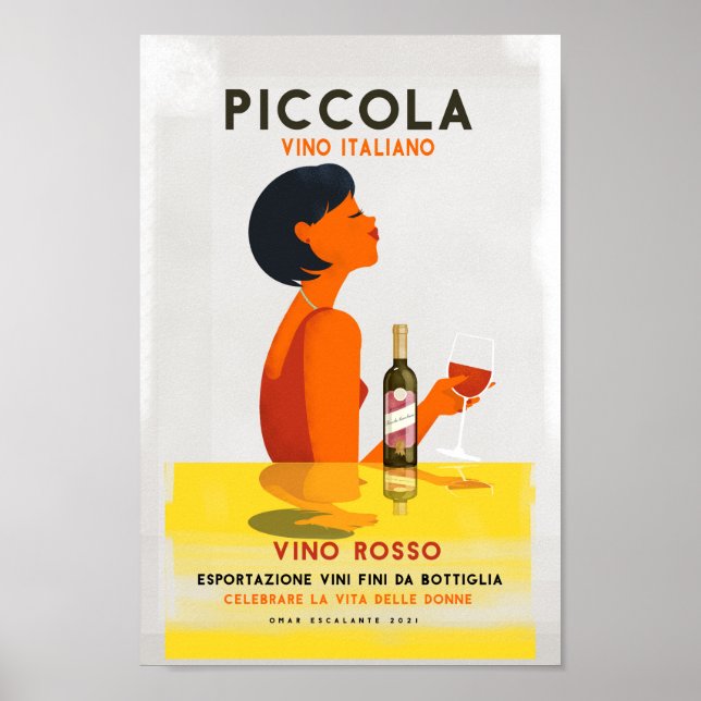 italy Vintage wine poster  (Front)