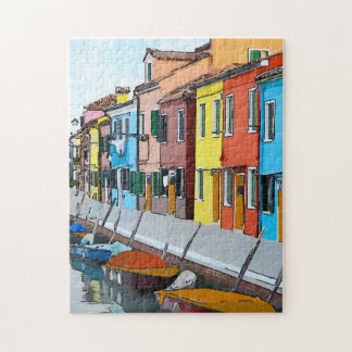 Italy, Water Way Canals, Jigsaw Puzzle