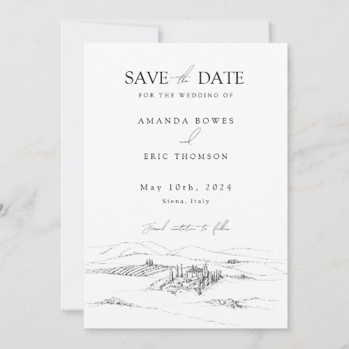 Italy Wedding Save the Date Invitation