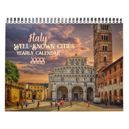 Italy Well_Known Cities Yearly Customize Calendar
