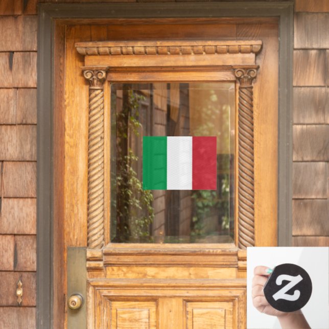 Italy Window Sign, Cling, Italian Flag Window Cling (Home Door)