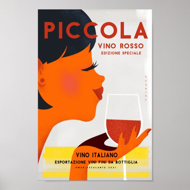 Italy wine vintage poster  (Front)