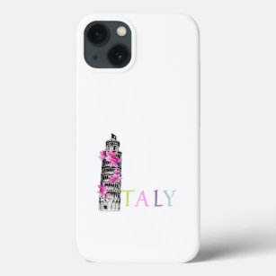 Italy Word Text in Pastel Colors Girly iPhone Case