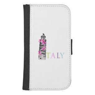 Italy Word Text Pastel Colors Phone Accessory Galaxy S4 Wallet Case