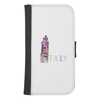 Italy Word Text Pastel Colors Phone Accessory Galaxy S4 Wallet Case