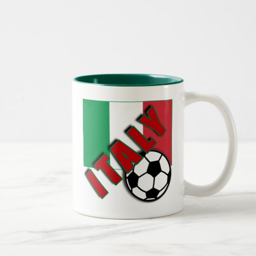 ITALY World Soccer Fan Tshirts Two_Tone Coffee Mug