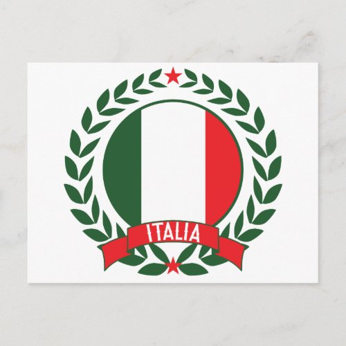 Italy Wreath Postcard