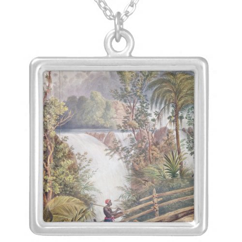 Itamaraty Waterfall in the Serra da Estrela Silver Plated Necklace