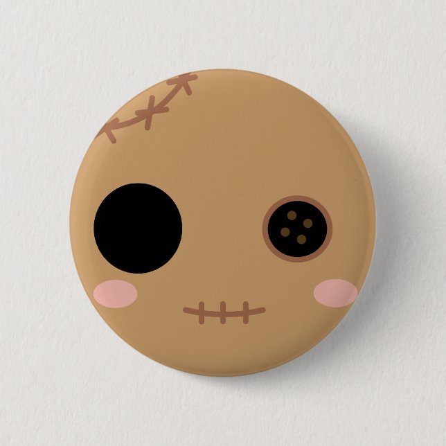 Itami the Voodoo Doll Head Button (Front)