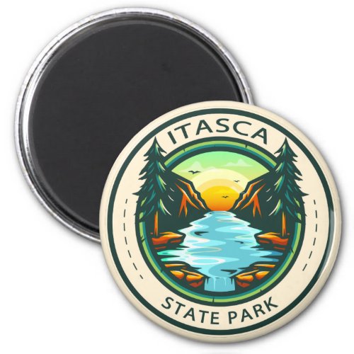 Itasca State Park Minnesota Badge Magnet