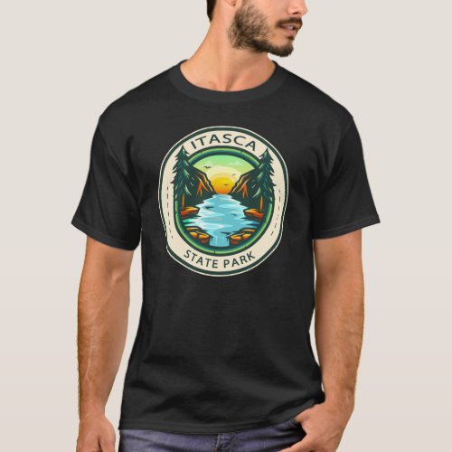 Itasca State Park Minnesota Badge T_Shirt