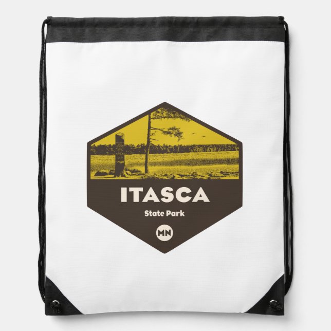 Itasca State Park Minnesota Drawstring Bag (Front)