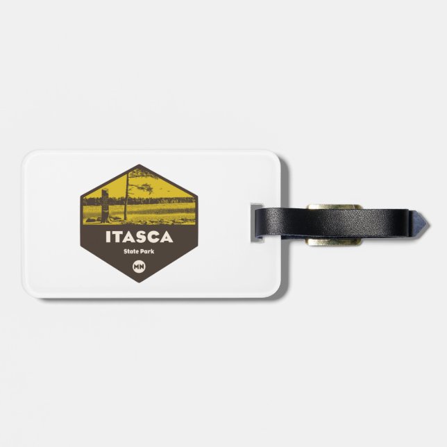 Itasca State Park Minnesota Luggage Tag (Back Horizontal)