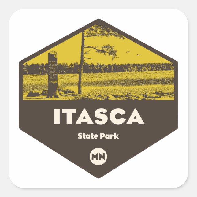 Itasca State Park Minnesota Square Sticker (Front)