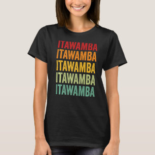 Itawamba County Mississippi Rainbow Text T-Shirt