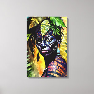 “Itáyara”  Painted Fern - Women In Amazonia Canvas Print