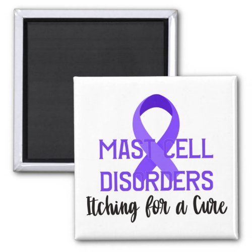Itching for a Cure Mast Cell Purple Ribbon Magnet