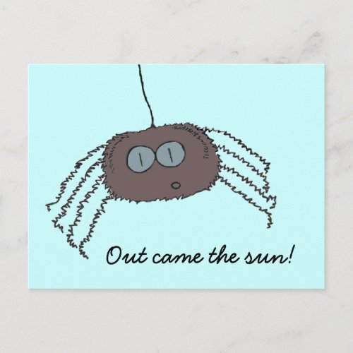 Itchy spider postcard