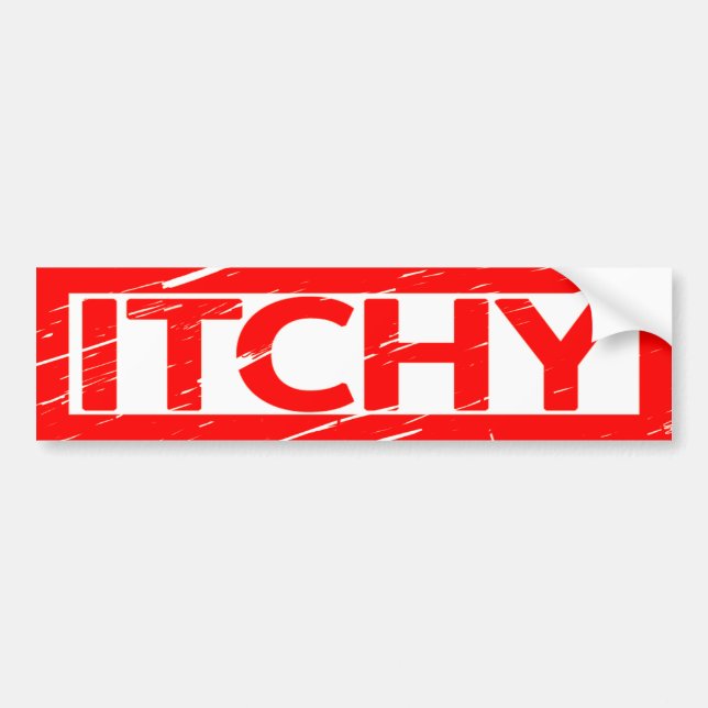 Itchy Stamp Bumper Sticker (Front)