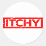 Itchy Stamp Classic Round Sticker