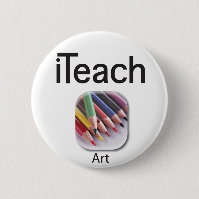 iteachART flair Pinback Button (Front)