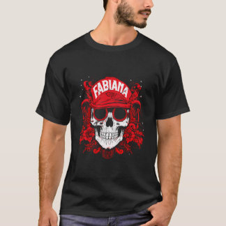 Items Personalized Skull With Fabiana Name T-Shirt