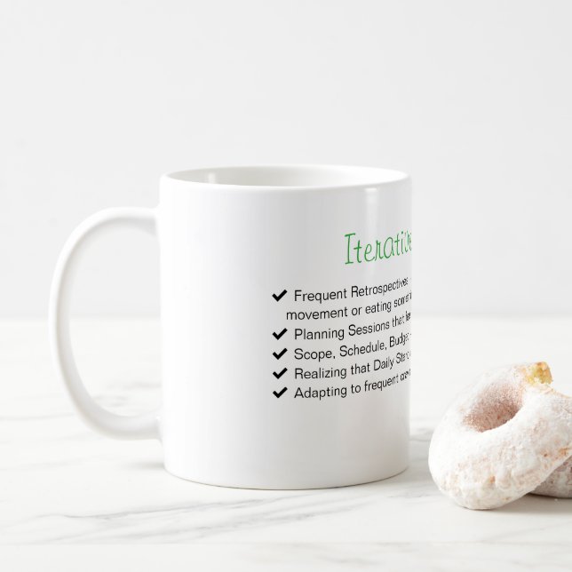 Iterative Pregnancy Mug (Agile Humor) (With Donut)