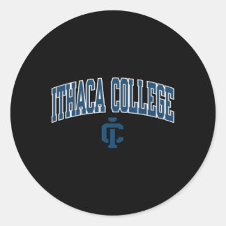 Ithaca Bombers Arch Over Gray Classic Round Sticker