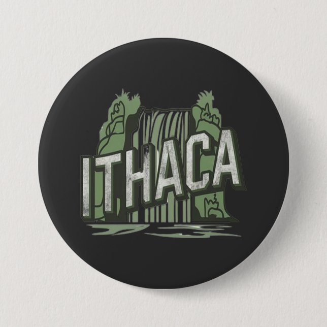 ithaca falls  button (Front)